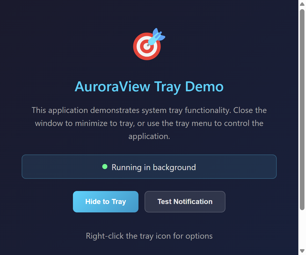 System Tray Demo